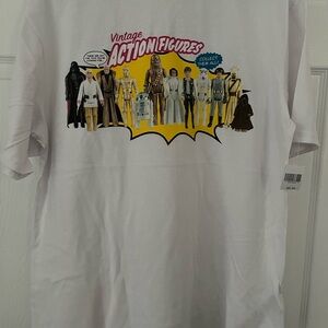 Disney Vintage Action Figures Star Wars White T-Shirt